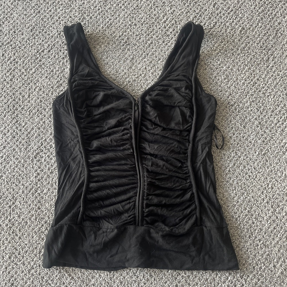 Vintage Express Y2K Black Witchy Whimsigoth Tank Top. Grunge Goth Medium 2000s‎